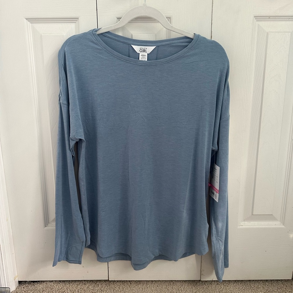 Athleta Blue Long Sleeve Shirt